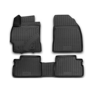 Toyota Corolla Floor Mats - Omac - Rubber TPE 4 Pcs - Black - '09-'13